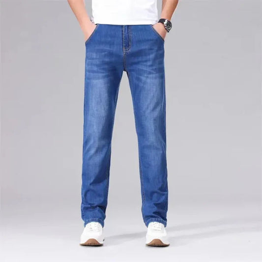 Sky Blue Ankle Fit Denim Jeans