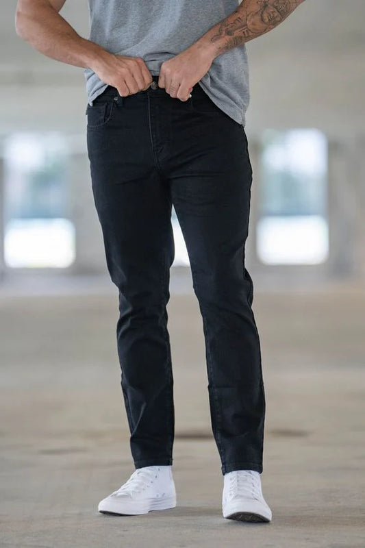 Black Basic Ankle Fit Denim Jeans